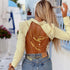Sexy big backless chain blazer - ROUTINE FASHION